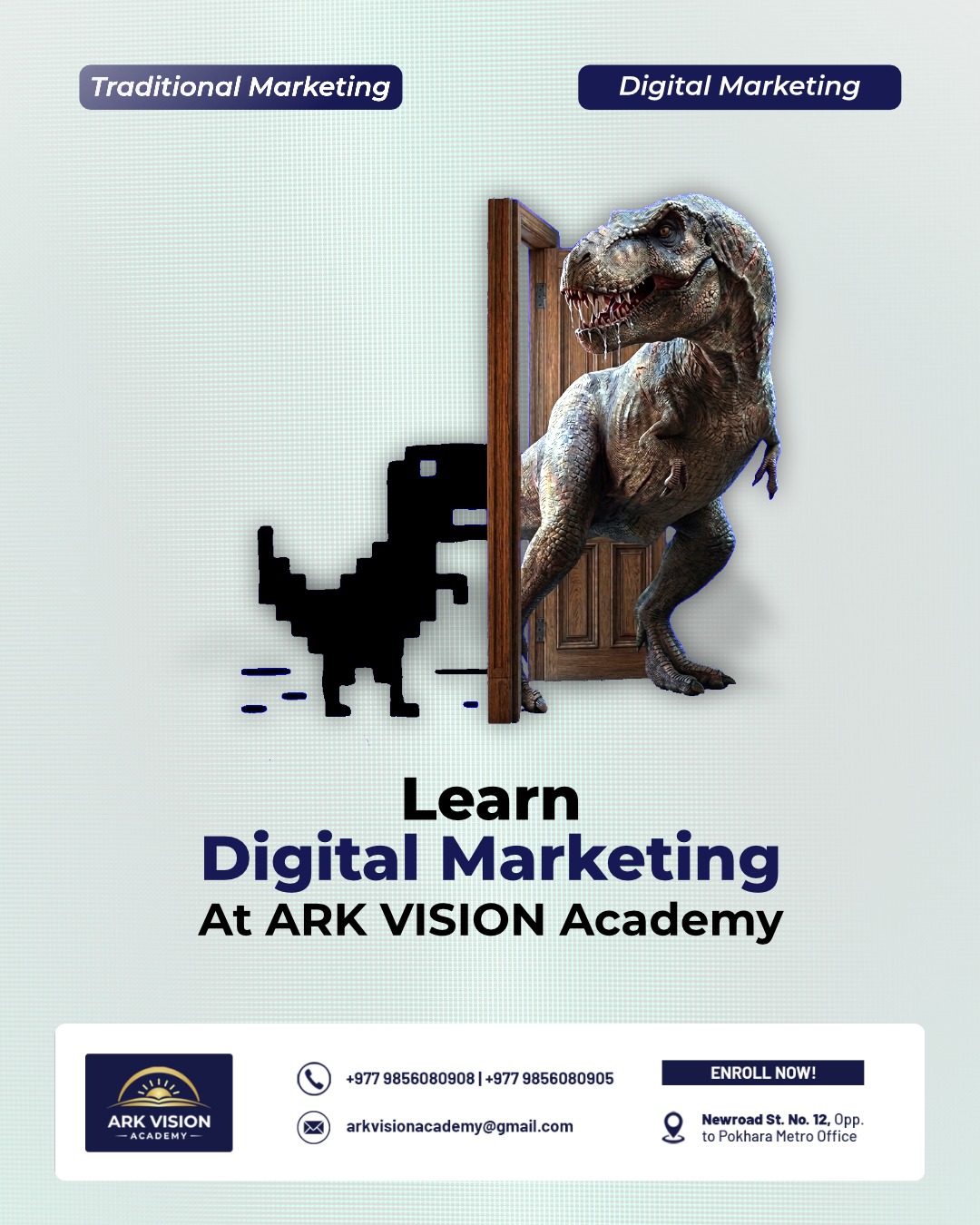 Traditional vs Digital Marketing Concept